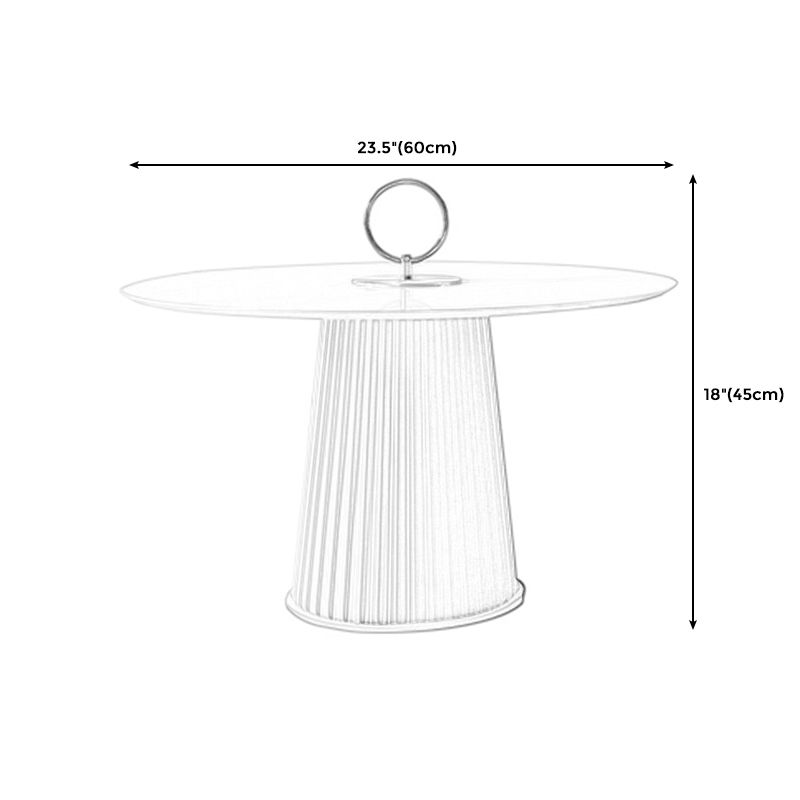 Ceramic Veneer Material Round Metal Material Modern Style Coffee Table