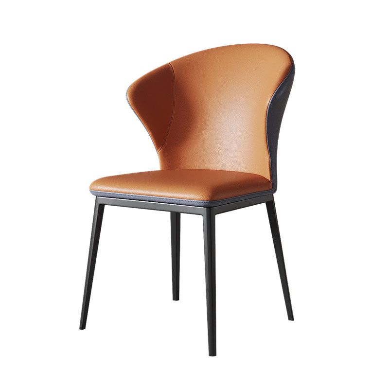 Modern Style Wingback Chairs Leather Dining Chairs for Kitchen