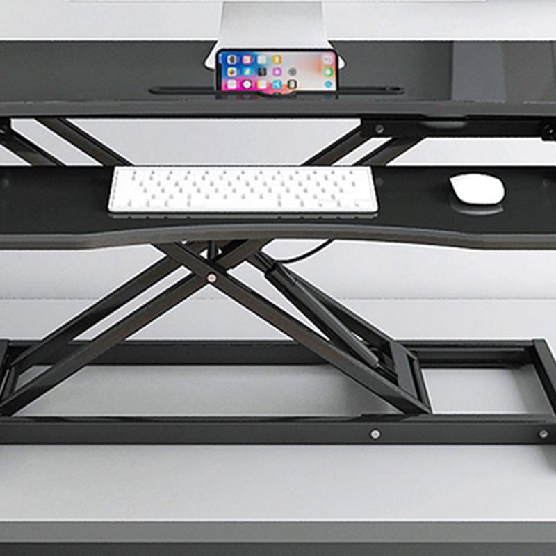 Folding Rectangular Shaped Office Laptop Table Wood in Black/White/Grey