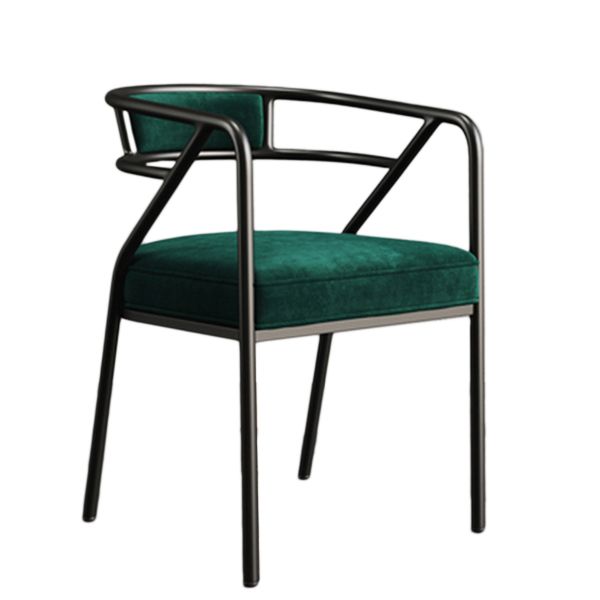 Glam Style Arm Chair Open Back Indoor Dining Chair for Dining Room
