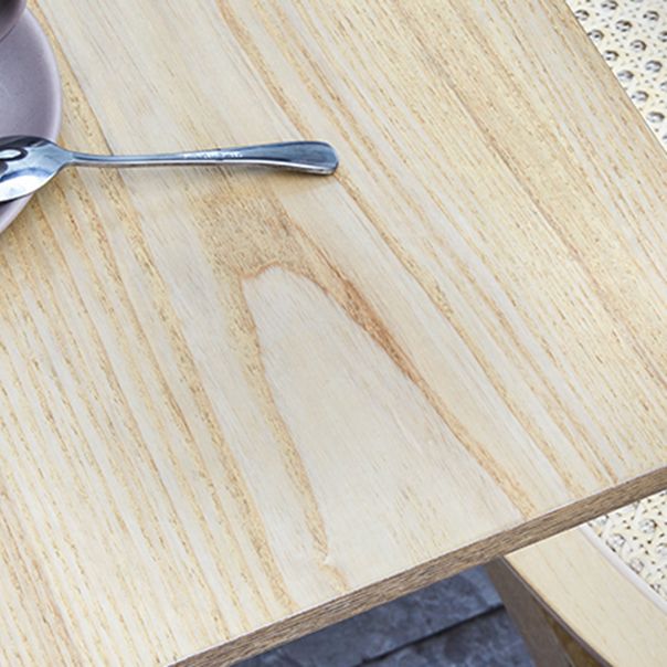 Modern Coffee Shop Dining Table Set 1/4/5 Pieces Solid Wood Dinette Set in Natural