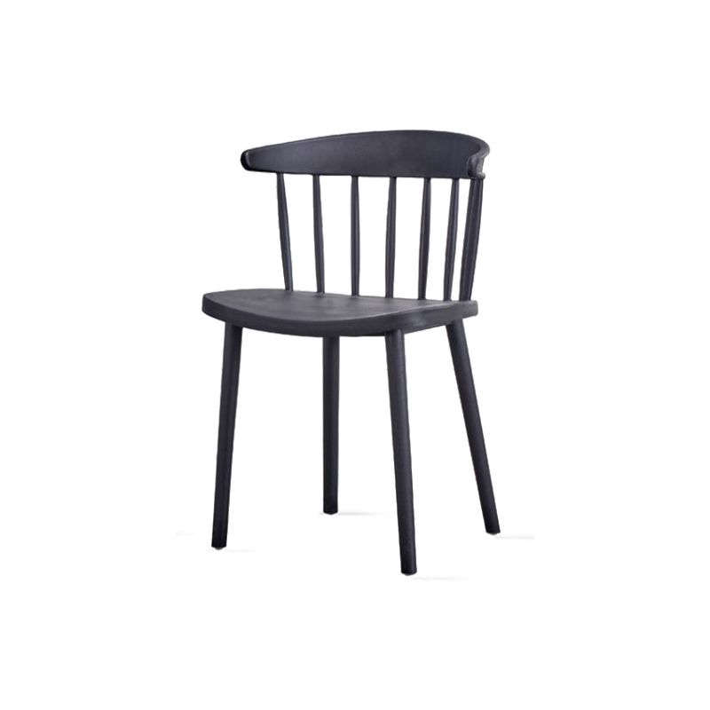 Contemporary Kitchen Dining Chair Plastic Slat Back Side Chair
