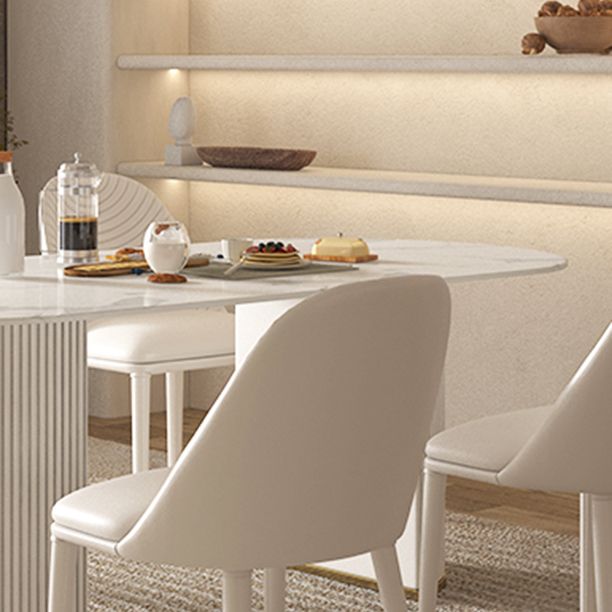 Modern 1/2/4/5/7 Pieces Dining Set Rectangle Stone Dining Table for Dining Room
