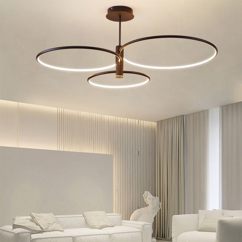 Eenvoudige cirkelvormige led kroonluchter verlichtingsarmaturen woonkamer hangende kroonluchter