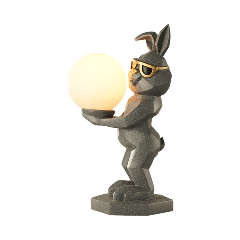 Lámpara de mesa de dormitorio LED de resina LED de alta noche de dibujos animados/conejo/unicornio