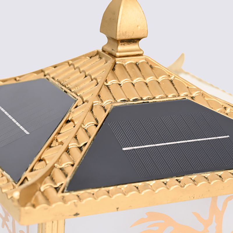 Modern Pillar Lamp Simplicity LED Solar Lighting Fixture for Garden