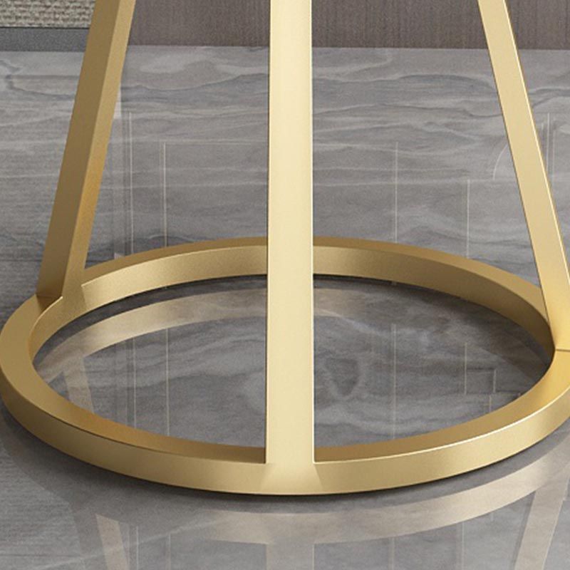 Round Marble Top Dining Table in White Traditional Luxury Dining Table