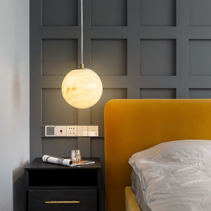Marble 1-Light Hanging Lamp, Nordic Simplicity Design Pendant Lighting for Living