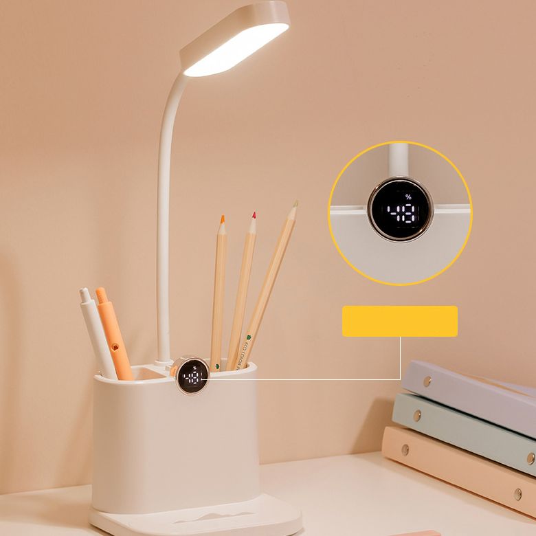 Luz de mesa moderna Luz de mesa con puerto USB Plastic 1 Lámpara de mesa de luz