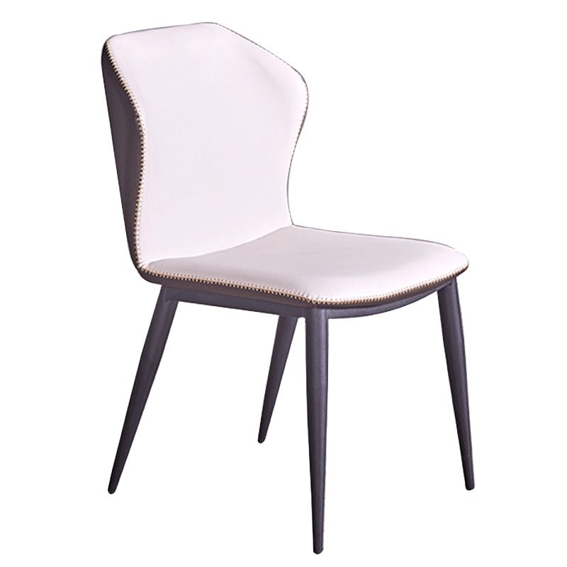 Modern Dining Chairs Faux Leather Side Chairs without Armrest for Dining Room
