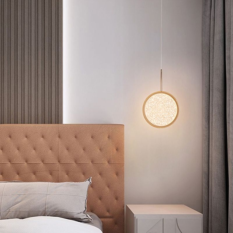 LED Hanging Light Fixture Modern Simple Style Living Room Pendant Light