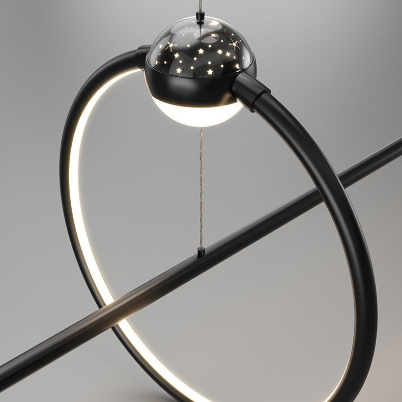 Contemporary Style Linear Island Lights Metal 5 Light Island Pendant Lights