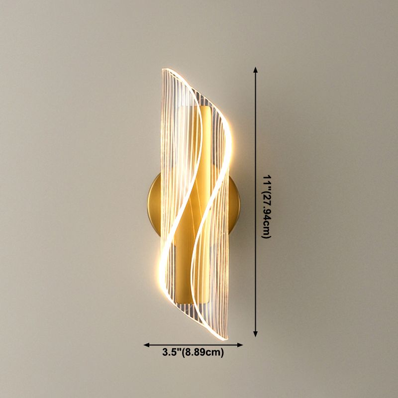 Geometric Wall Sconce Modern Wall Lights Metal 1 Light Sconce Light in Gold Finish