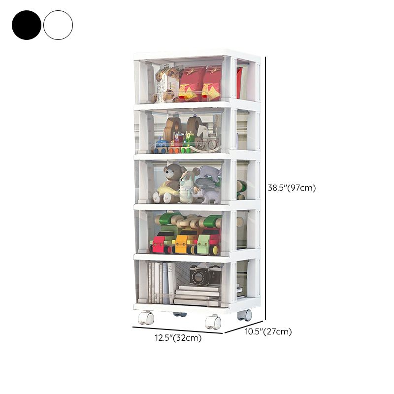 Contemporary Storage Cabinet with Legs 5-drawer Wardrobe Armoire