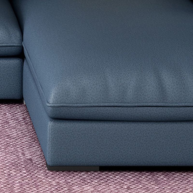 Contemporary L-Shape Sectional with Pillow Back and Recessed Arms for 4 People