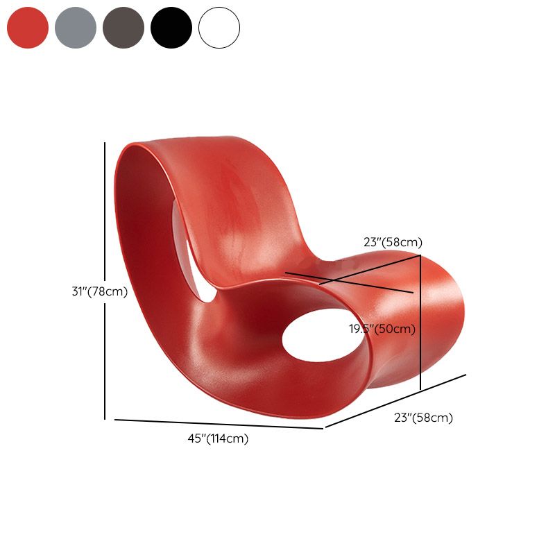 Modern Recycled Plastic Rocker Chair Stain Resistant Rocking Chair for Living Room