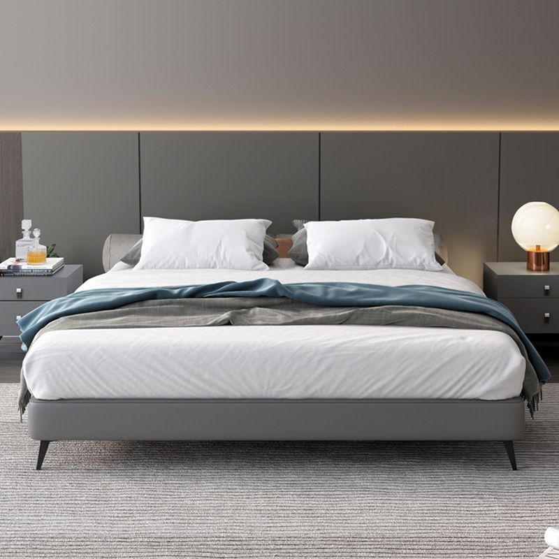 Modern Bed Frame Mattress Included Standard Bed with Custom Gold Legs