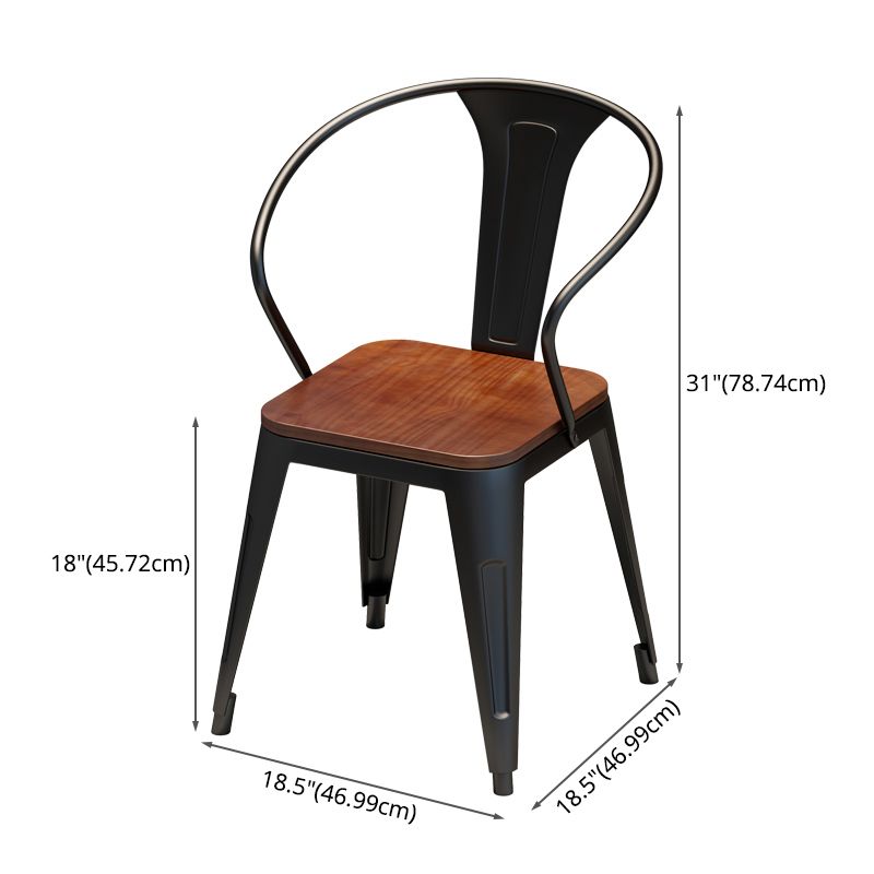 Industrial Style Solid Wood Dining Set with Fixed Table and Double Pedestal Base for Home Use