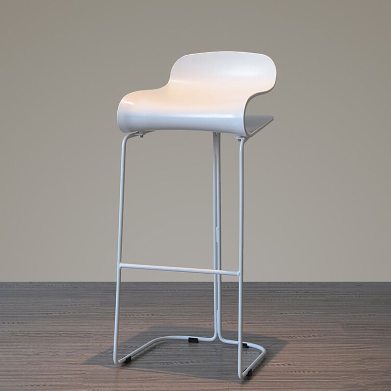 Industrial Iron Simple Barstool Indoor Tall Stool with ABS Seat