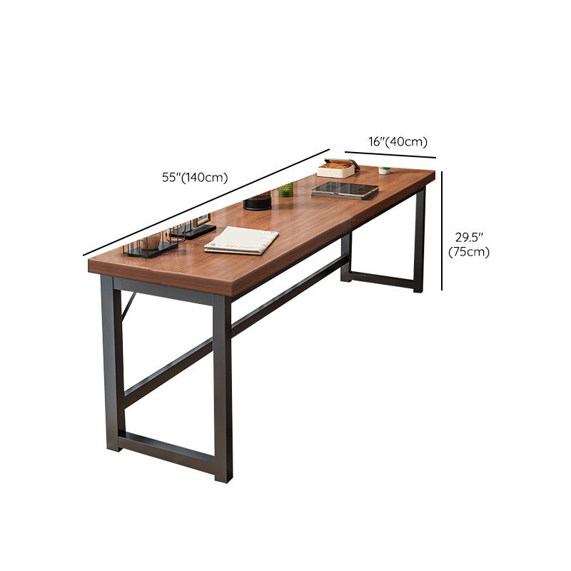 Industrial Style Bistro Bar Table Wooden Rectangle Metal Base Bar Table
