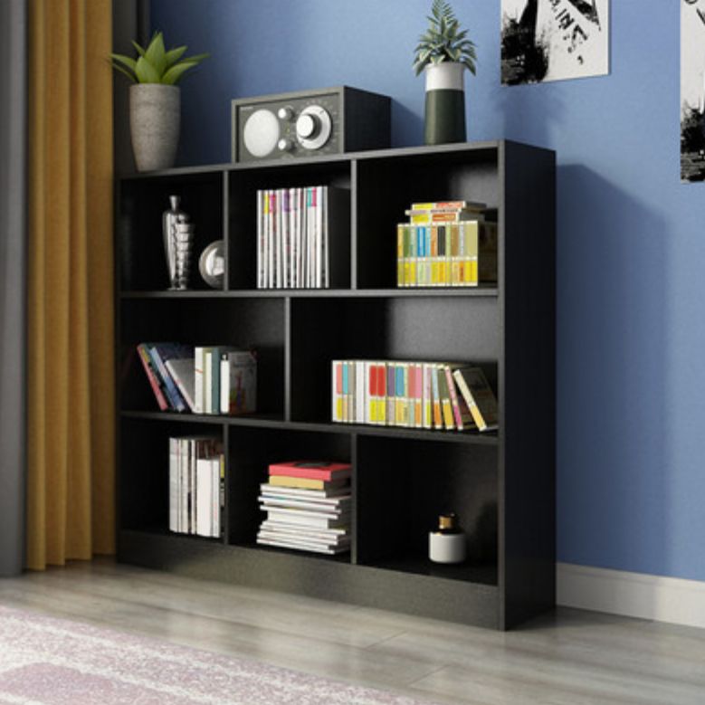Scandinavian Standard Bookcase Closed Back Engineered Wood Bookshelf