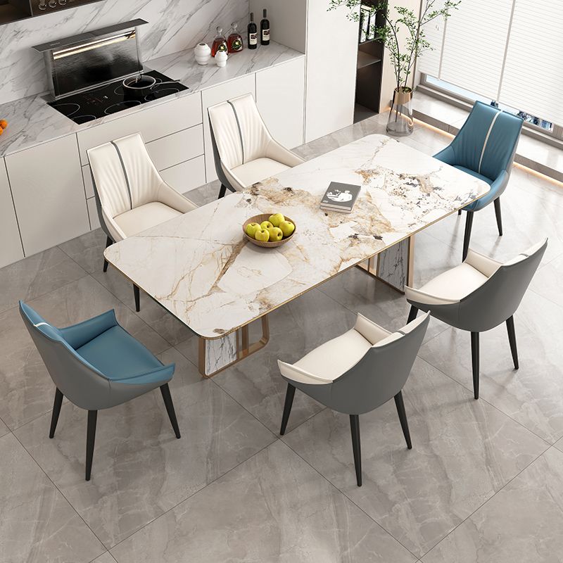 Glam Style Parsons Back Upholstered 4 Legs Home Use Dining Side Chair