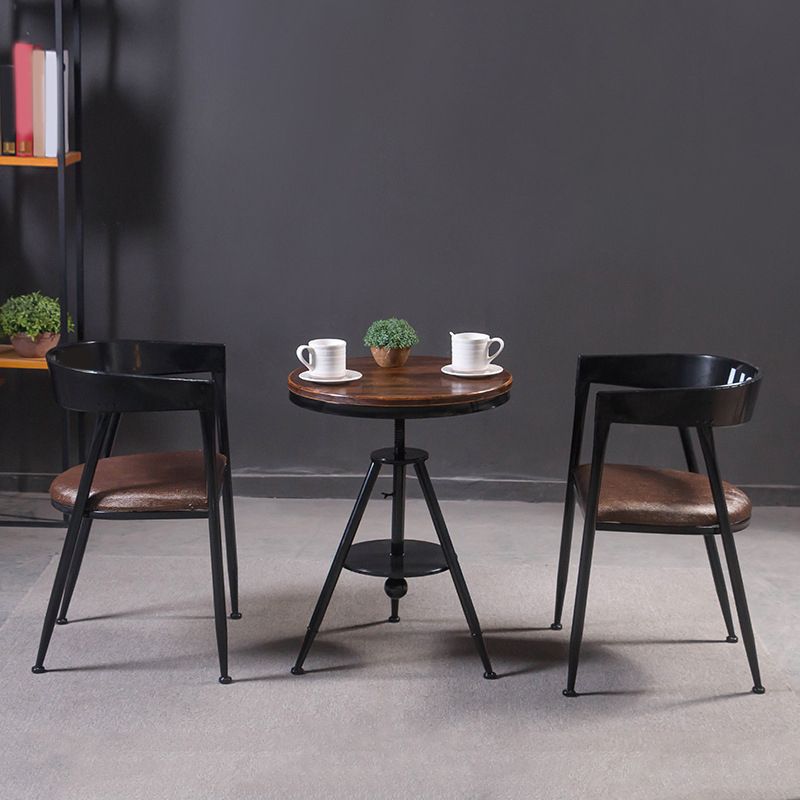 Modern Round Solid Wood Dining Set 1/2/3/4/5 Pieces Dining Set