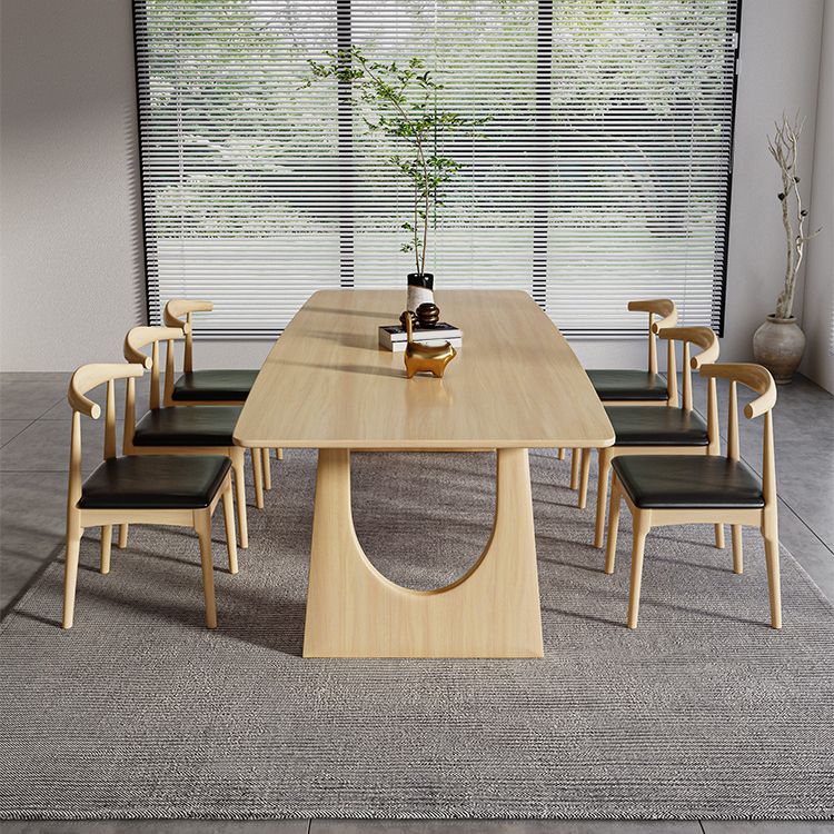 Modern 1/7 Pieces Dining Set Rectangle Pine Wood Dining Table for Dining Room