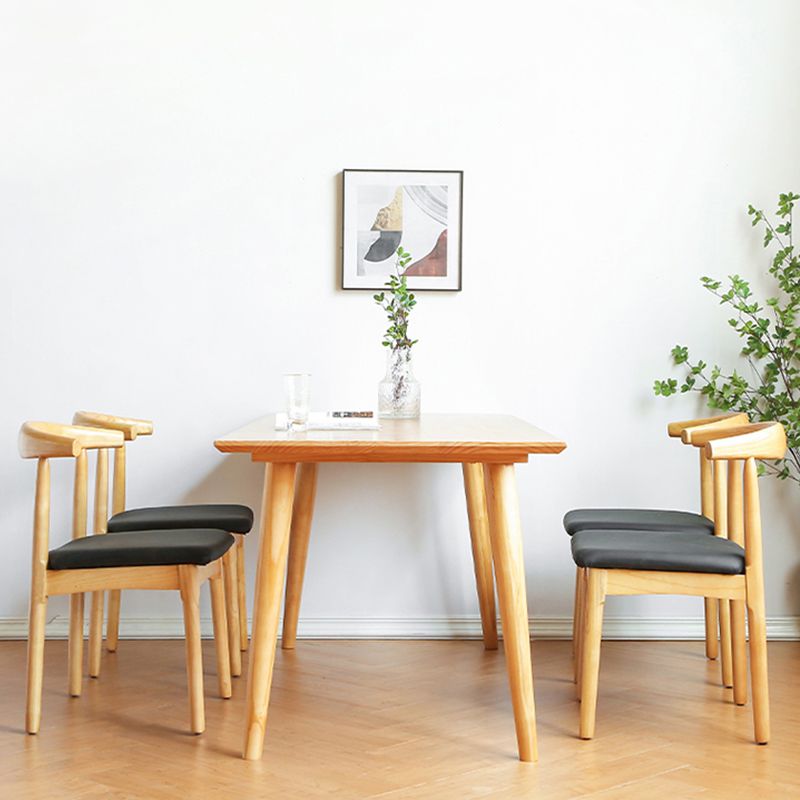 Modern Pine Wood Dining Set 1/2/3/5/7 Pieces Natural Finish Dinette Set