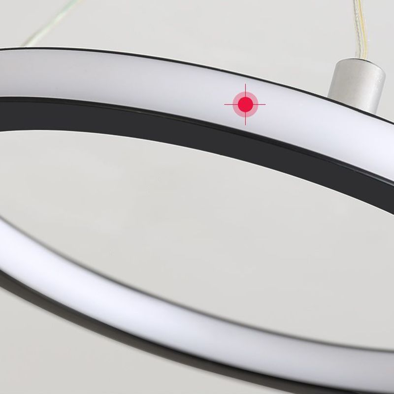 Minimalista lampada da soffitto in metallo, luci di lusso del supporto a filo del soffitto dell'ombra del cerchio per l'interno