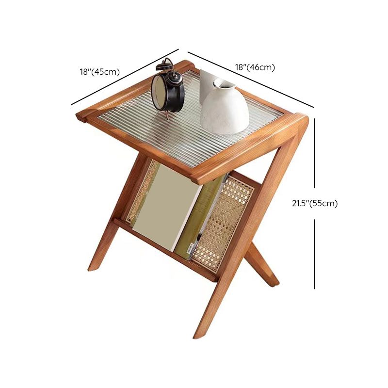 4 Legs Coffee Table Modernism Wood Cocktail Table in Natural