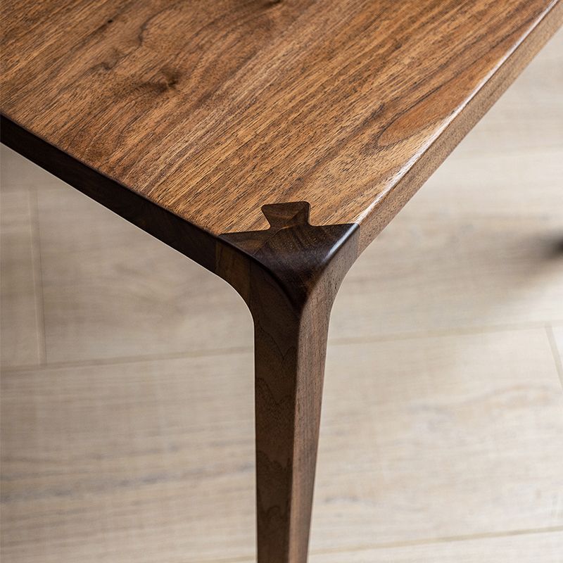 Contemporary Style Open Back Solid Wood Dining Side Chair for Home