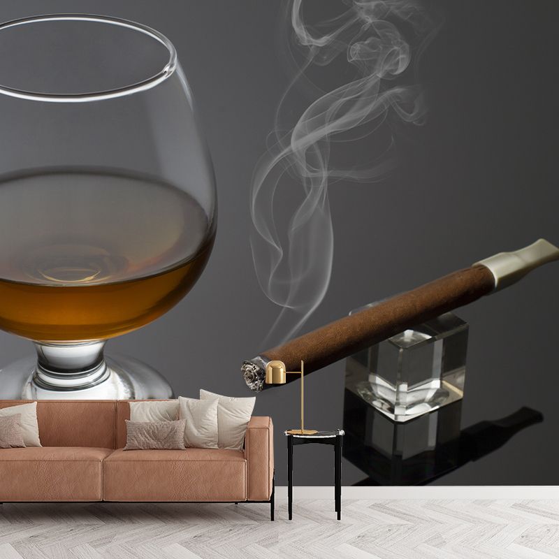 Wine Photo Mural Wallpaper Modern Wall Covering for Bar, Personalized Size Available