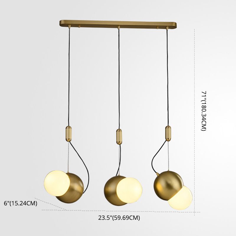 Messing kleine hanglampverlichting postmodern metalen ophanging licht voor woonkamer