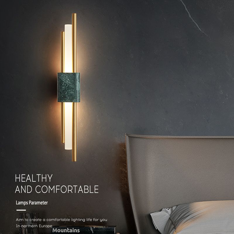 Modern Marble Wall Sconce LED Wall Mounted Lighting Fixture for Living Room