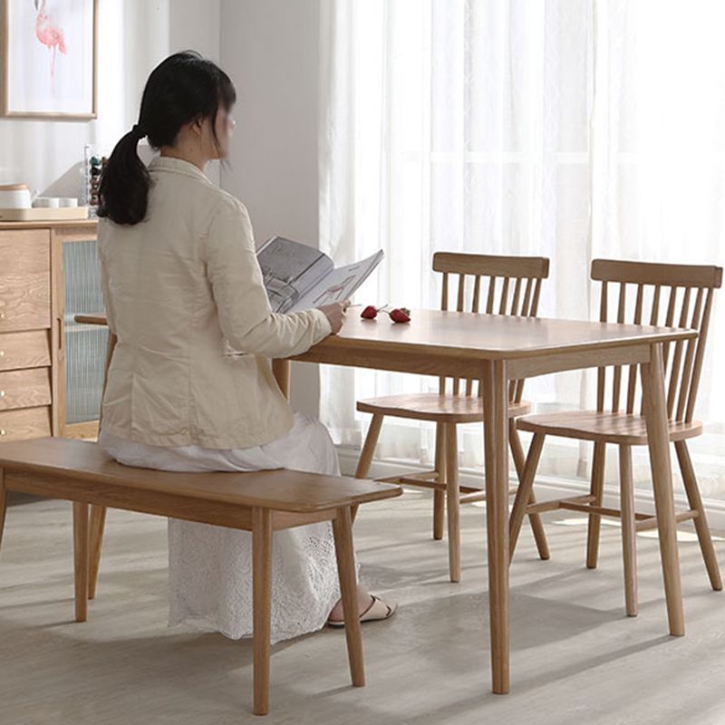 Modern Table with Solid Wood Rectangle Dining Table for Kitchen