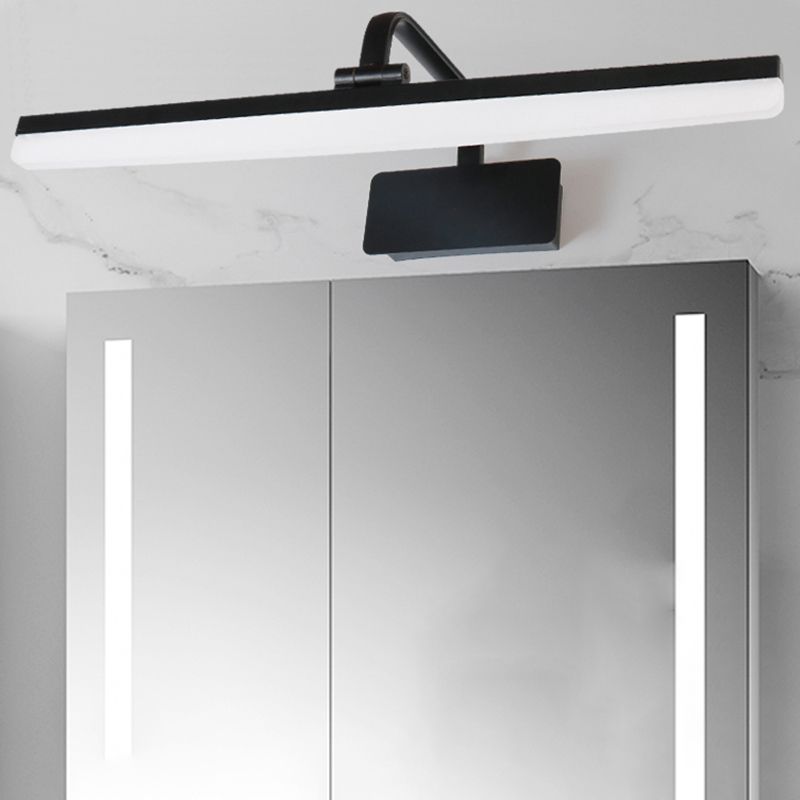 Metal Linear Shade Wall Sconce Modern Style 1- Montaggio parete specchio Luce Luce in nero