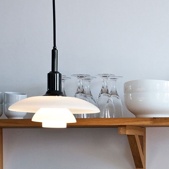 Assayeur d'éclairage pendentif en verre blanc léger en verre blanc clair