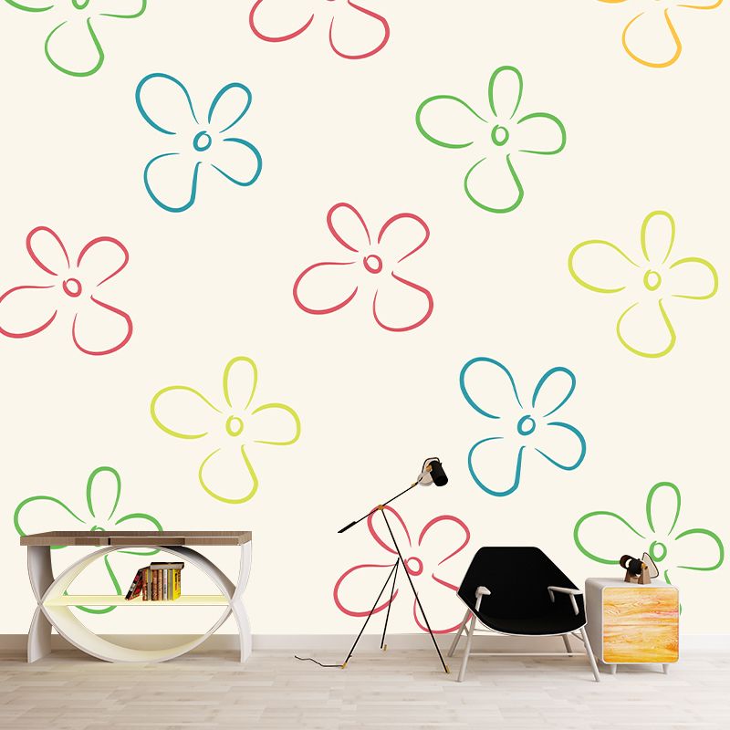 Decorative Mural Wallpaper Plant Illustration Indoor Wall Mural