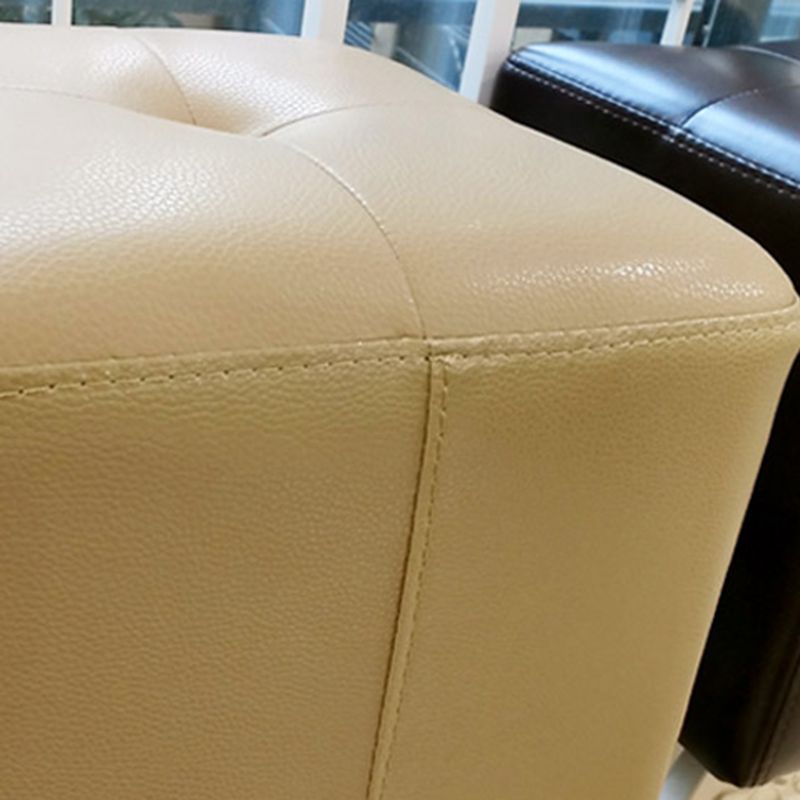 Modern Black Water Resistant Cube Square Leather Indoor Cube