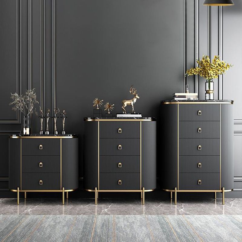 Classic Glam Vertical Lingerie Chest Stone Storage Chest for Bedroom