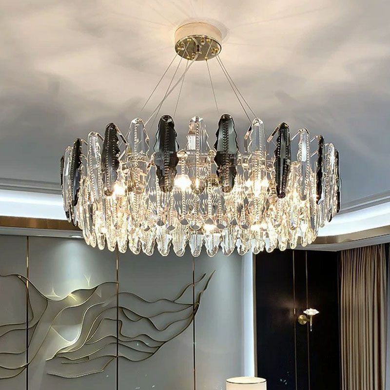 Drum Living Sospension Light Crystal MODERN MODERN Style lampada lampada in chiaro in chiaro