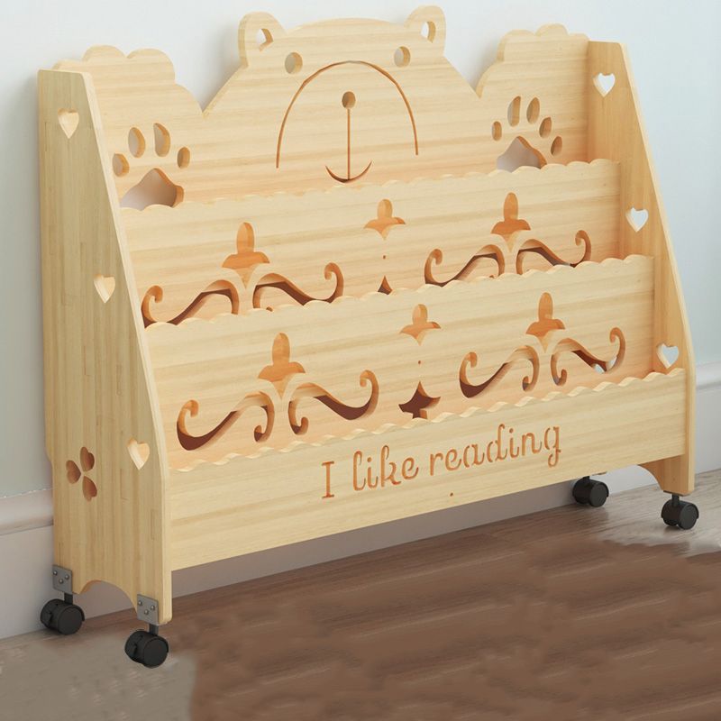 Ladder Closed Back Bookshelf Solid and Manufactured Wood Bookshelf for Home