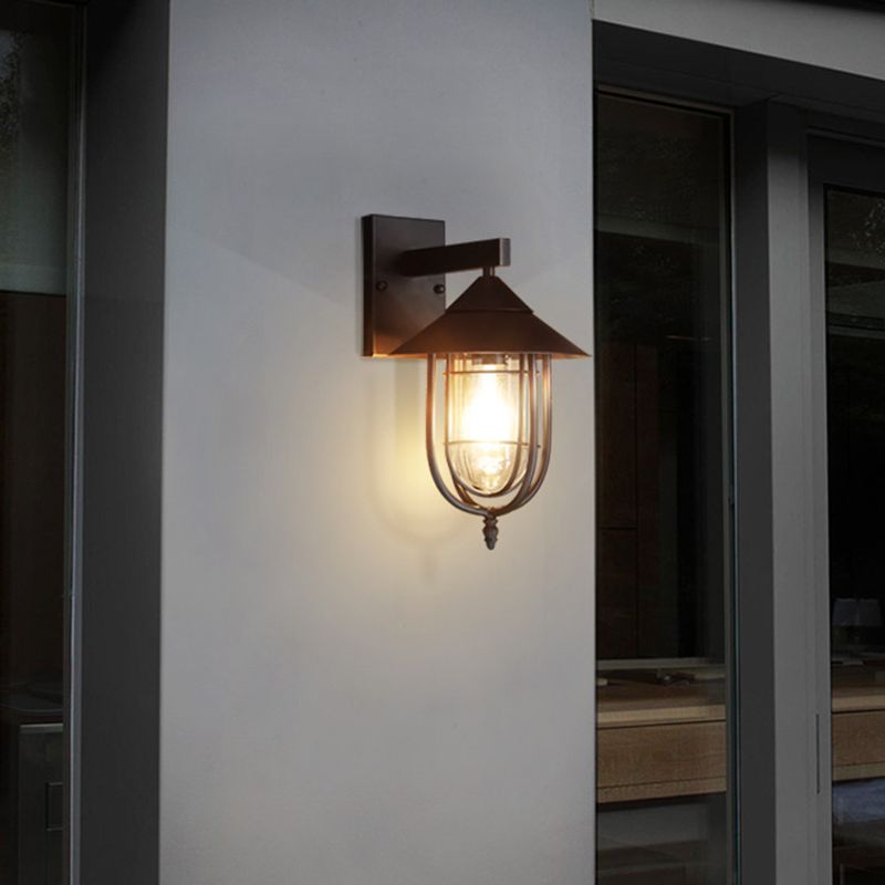 Metal Tapered Wall Sconce Lights Industrial Style 1 Light Wall Mounted Lamps
