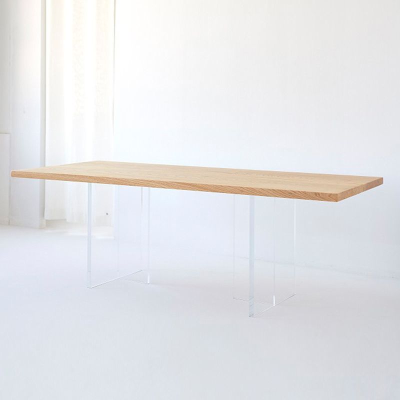 Modern 1/5 Pieces Dining Set Rectangle Pine Wood Dining Table for Living Room Use