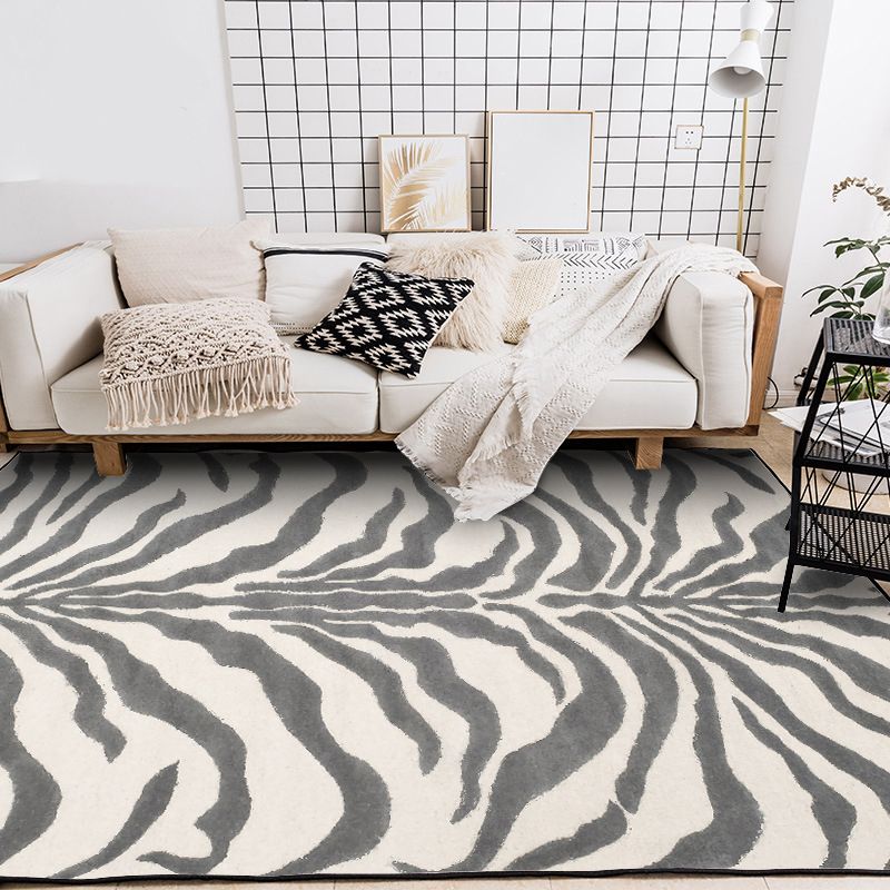 Color Mixed Home Decoration Carpet Bionic Animals Texture Printed Area Rug Polyester with Non-Slip Backing Rug