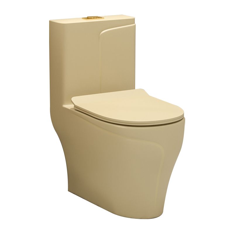 Traditional Skirted Toilet Floor Mount One-Piece Flush Toilet with Slow Close Seat