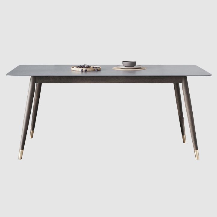 Table à manger de cuisine en pierre fritrée moderne