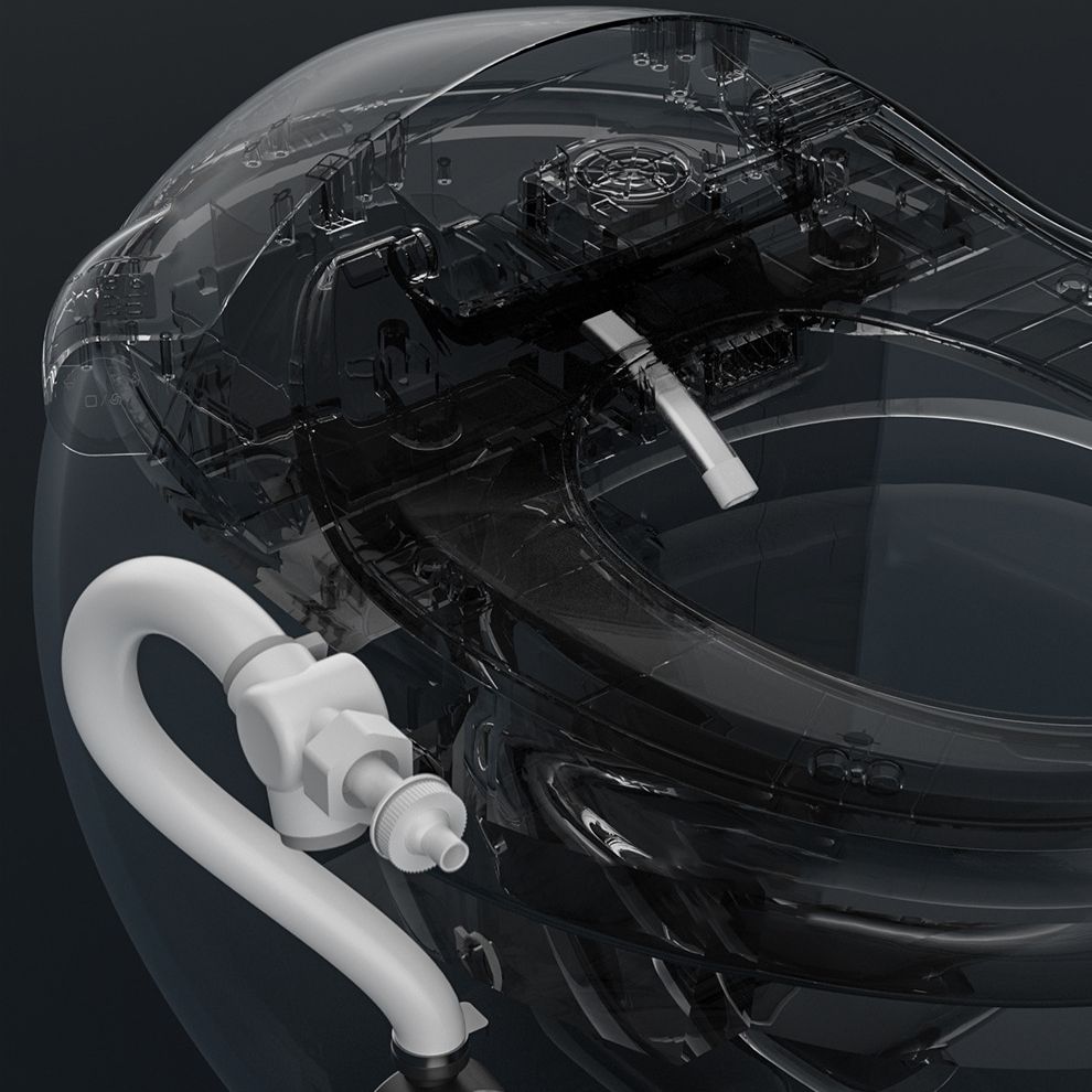 Contemporary One Piece Toilet Concealed Tank Toilet Bowl with Slow Close Seat for Washroom