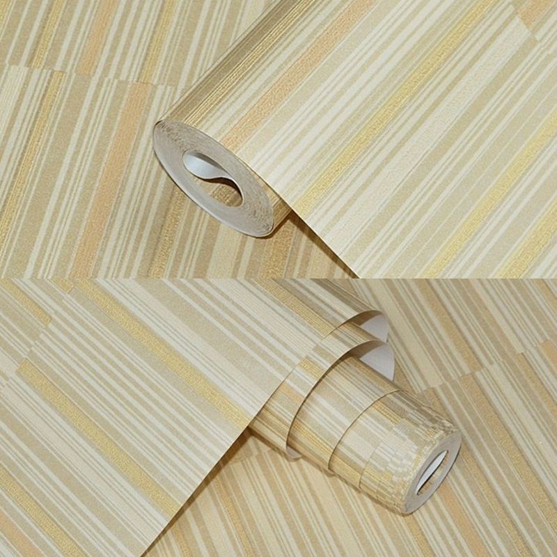 Soft Color Stripe Wallpaper Contemporary Water Resistant Dining Room Wall Art, 54.2-sq ft